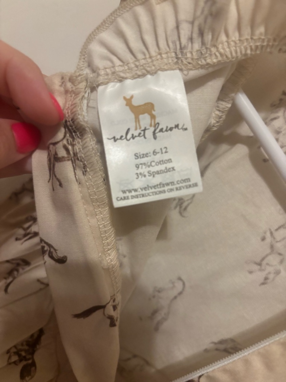 Velvet Fawn Brown horsey Bubble size 6-12 months - Picture 5 of 6